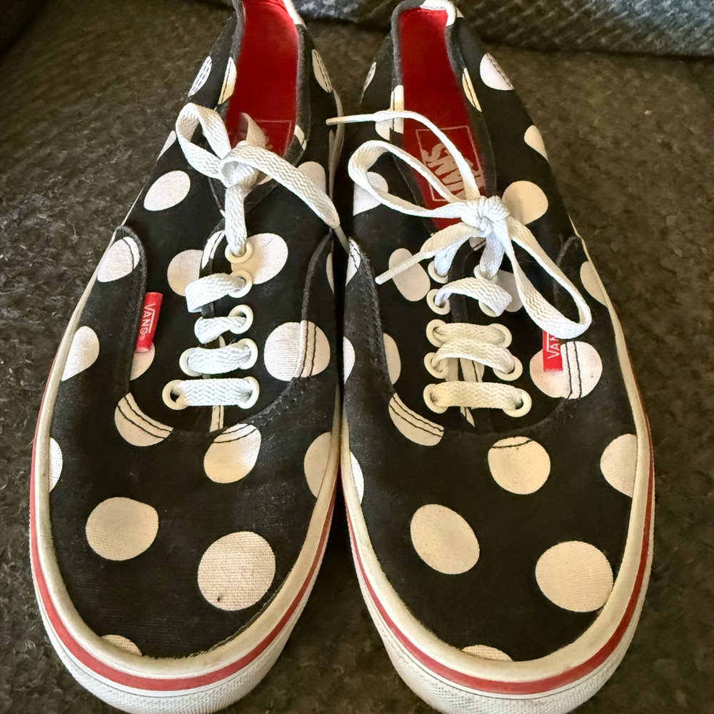 Vans Red and Black Minnie Mouse Sneakers
